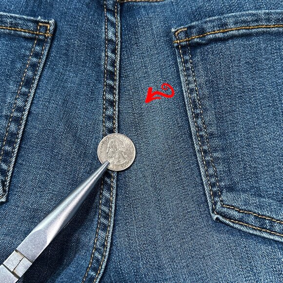 NWT Just Black Raw Frayed Hem Side Stripe Mid Rise Ankle Skinny Jeans Size 30‎ - Picture 9 of 16